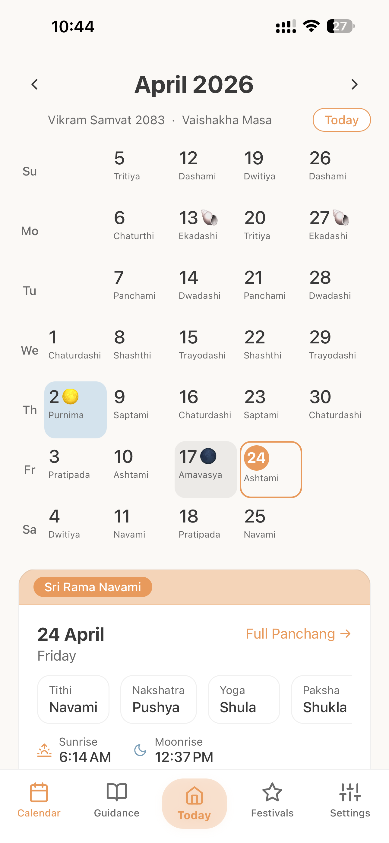 Pandit Ji — Calendar and Cosmic Events